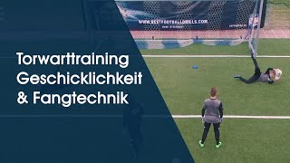 Geschicklichkeitstraining amp Fangtechnik  Torwarttraining am Deutschen Fußball Internat [upl. by Cavill]