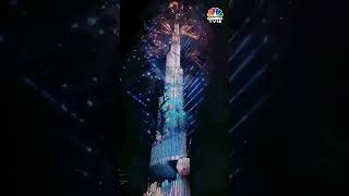 New Years Eve Celebration At Burj Khalifa  Dubai Welcomes 2024 With Laser Show amp Fireworks  IN18S [upl. by Haymo]