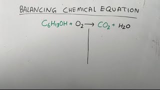 How to balance C6H13OHO2CO2H2O  Balancing combustion of C6H13OH [upl. by Aivil]