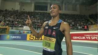 Istanbul 2012 Competition Heptathlon WR  Ashton Eaton USA [upl. by Anale]