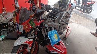 Bajaj Pulsar RS200 AIR FILTER change full tricks video [upl. by Atinahc]