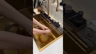 Product Link in Bio  559  Gold Stream Multifunctional Waterfall Kitchen Sink [upl. by Alyar]