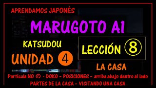 MARUGOTO A1  LECCION 8 UNIDAD 4  KATSUDOU PARTES DE LA CASA  DESUNE  UE SHITA NAKA YOKO  DOKO [upl. by Norrabal]