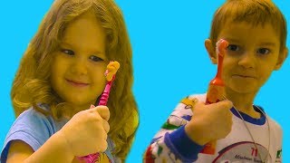 Liza vs Elya School Morning Routine Pretend Play [upl. by Siusan]