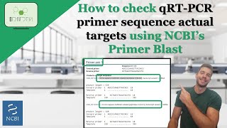 How to check qRTPCR primer sequence actual targets using NCBIs primer blast primer qRTPCR pcr [upl. by Assela]