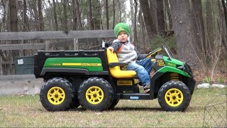 PEG PEREGO JOHN DEERE GATOR 6x4 RIDEON VEHICLE FOR KIDS [upl. by Aramahs]