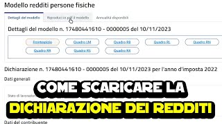 Come scaricare la dichiarazione dei redditi dal sito dellagenzia delle entrate [upl. by Minette]