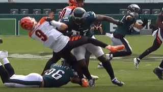 Joe Burrow Gets Destroyed by Malik Jackson  NFL Week 3 [upl. by Atiniuq]