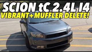 2010 Scion tC 24L Exhaust Sound w Vibrant Ultra Quiet amp Muffler Delete [upl. by Awuhsoj]