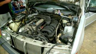 Mercedes 190E 28 M104 Engine  first start after the swap [upl. by Imuya]