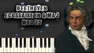 Ludwig Van Beethoven  Ecossaise in G major  WoO 23  Piano Tutorial Download MIDI  PDF Scores [upl. by Ozzie243]