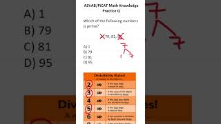 ASVABPiCAT Math Knowledge Practice Test Question Prime Numbers acetheasvab with grammarhero [upl. by Oaoj]