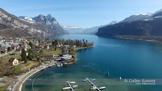 Weesen Walensee St Gallen SWITZERLAND 湖 [upl. by Hamon]