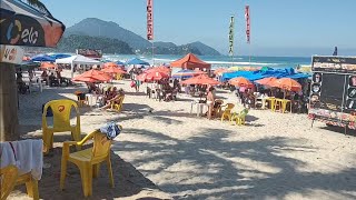 O vida boa 😀 turistas aproveitam dia de sol na praia em Ubatuba SP [upl. by O'Kelly]