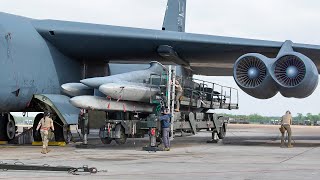 Loading US Massive B52 with Super Advanced Cruise Missiles [upl. by Aihsotal]