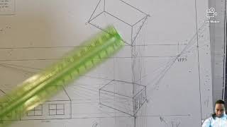 Engineering Graphic and DesignGrade 11 two points Perspective Drawing Task 6️⃣ [upl. by Davies]