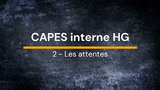 Webinaire CAPES int 2 ‐ Attentes [upl. by Hays325]