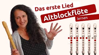 Altblockflöte spielen und lernen  Das erste Lied Blockflöte Recorder [upl. by Tiebout928]