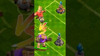 Barbarian Kicker Vs Giant Thrower Fight in Clashofclans clashofclans shorts coc viralvideo edit [upl. by Nerra]