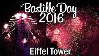 Eiffel Tower Bastille Day Fireworks 2016  Best Clips Montage [upl. by Hesky]