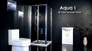 AquaI6 Bifold Door Shower Enclosure [upl. by Coshow]