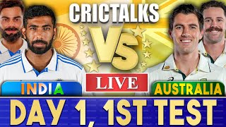 Live IND Vs AUS Day 1  1st Test  Live Scores amp Commentary  India vs Australia  Last 10 [upl. by Aihcela]