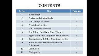 quotJohn Rawls Theory Of Justicequot Project of Political Science Class XI 202425 AHSECNCERT [upl. by Edelsten]