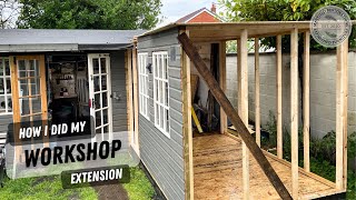 Home Workshop Extension Build  How I extended my small timber workshop [upl. by Malone]