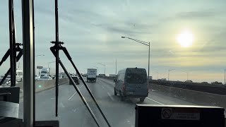 NJ Transit On Board 2016 MCI D4500CTH Hybrid 4035 On Bus Route 114X Front POV 10302024 [upl. by Godric198]