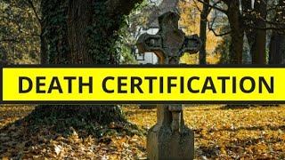 Thanatology lec 2 death certification and changes after death [upl. by Etnahsa]