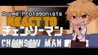 Anime Protagonists React To Each Other  Chainsaw Man MANGA SPOILERS  Gacha Club [upl. by Brunn]