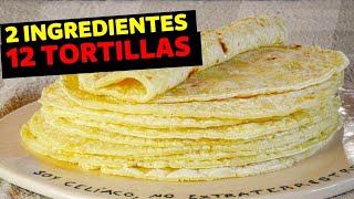 MASA para TACOS 2 ingredientes  rapiditas caseras SIN GLUTEN veganas [upl. by Nonnarb832]