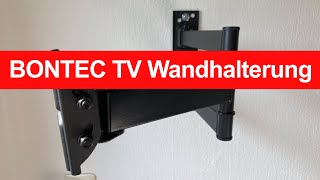 BONTEC TV Wandhalterung  Schwenkbare und Neigbare TV Halterung für 2655 Zoll  Unboxing amp Montage [upl. by Halas]