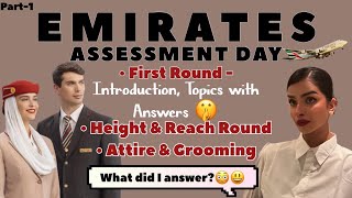 Emirates Assessment Day First Round Intro Topics amp Answers  Height and Reach  Attire and grooming [upl. by Zumstein]