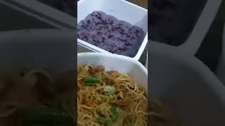 Yummy pancit and biko ube [upl. by Halda960]