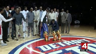 Stars come out for Pistons final game at The Palace [upl. by Worthington237]