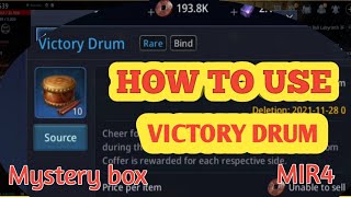 HOW TO USE VICTORY DRUM  MIR4 TUTORIALS [upl. by Calv169]