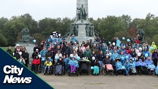 Montrealers show support to parents of polyhandicap children [upl. by Frederic]