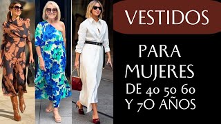 VESTIDOS DISCRETO PARA MUJERES DE 40 50 60 Y 70 AÑOS CÓMO VESTIR A LOS 50 60 y 70 AÑOS VESTIDOS [upl. by Sacha]