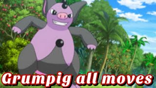 grumpig all attacks amp moves PokemonTSCRChannel [upl. by Barrie20]