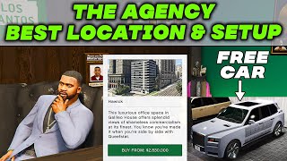 GTA 5 Online THE AGENCY Best Location amp SETUP Tutorial New Garage amp Free Car to Use THE CONTRACT [upl. by Ursa9]