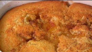 Lazy Mans Peach Cobbler  Viewers Recipe [upl. by Largent]