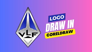 How to draw VLF Car Logo Design in CorelDraw the easy way [upl. by York]