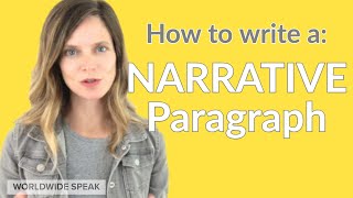 How to Write a Narrative Paragraph  English Writing Skills  2020 [upl. by Shuping]