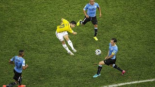 Most satisfying goals in football James Rodriguez Goal Vs Uruguayfootball jamesrodriguez worldcup [upl. by Aivart]