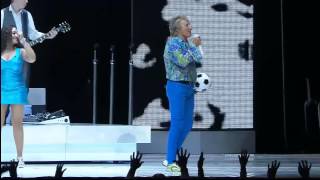 Rod Stewart Performs quotHot Legsquot and Shows Off His Soccer Skills [upl. by Krahmer985]