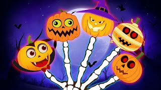 Pumpkin Finger Family Song 🎃  Halloween Songs For Kids By TeeHeeTown [upl. by Silvana36]