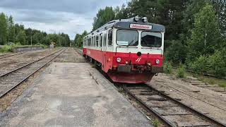 Inlandsbanan Rälsbussen Y1 1356 avgår från Jokkmokk mot Gällivare [upl. by Lafleur]