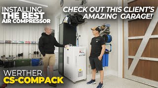 Installing The BEST Air Compressor In An Amazing Garage  Werther CSCOMPACK X [upl. by Annadiana]