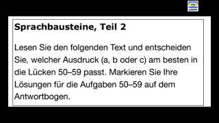 Telc B1B2 Pflege1 SprachbausteineÜbungstest 1 Nursing usecp [upl. by Kenna]